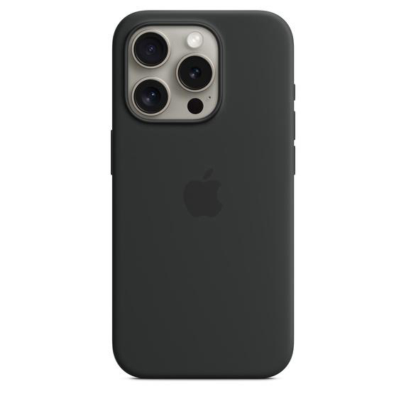 APPLE Silikon Case mit Apple, Black Backcover, iPhone Pro, 15 MagSafe