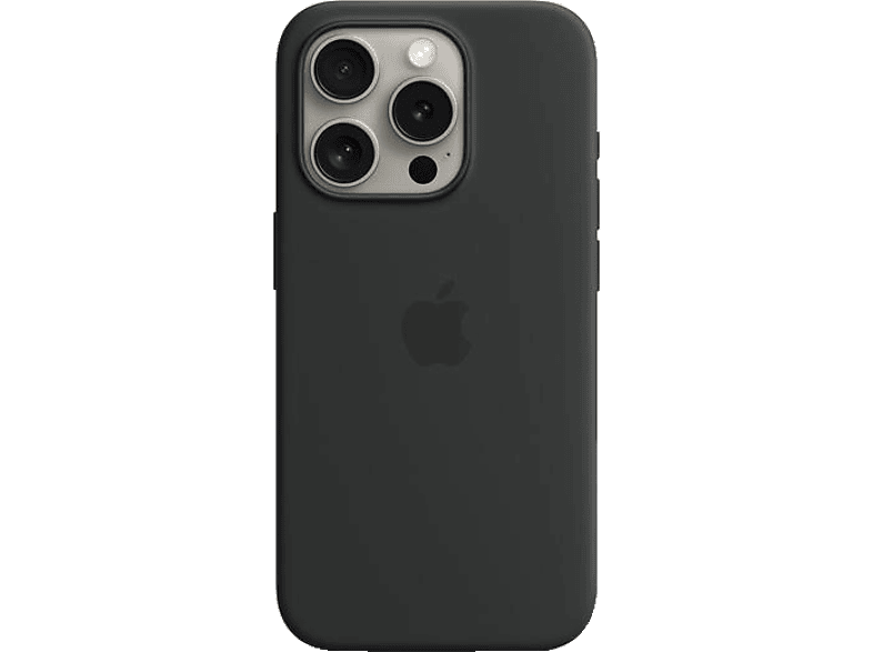 APPLE Silikon Case mit Backcover, MagSafe, Apple, 15 iPhone Pro, Black