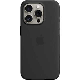 APPLE Silikon Case mit MagSafe Backcover, für Apple iPhone 15 Pro, Black