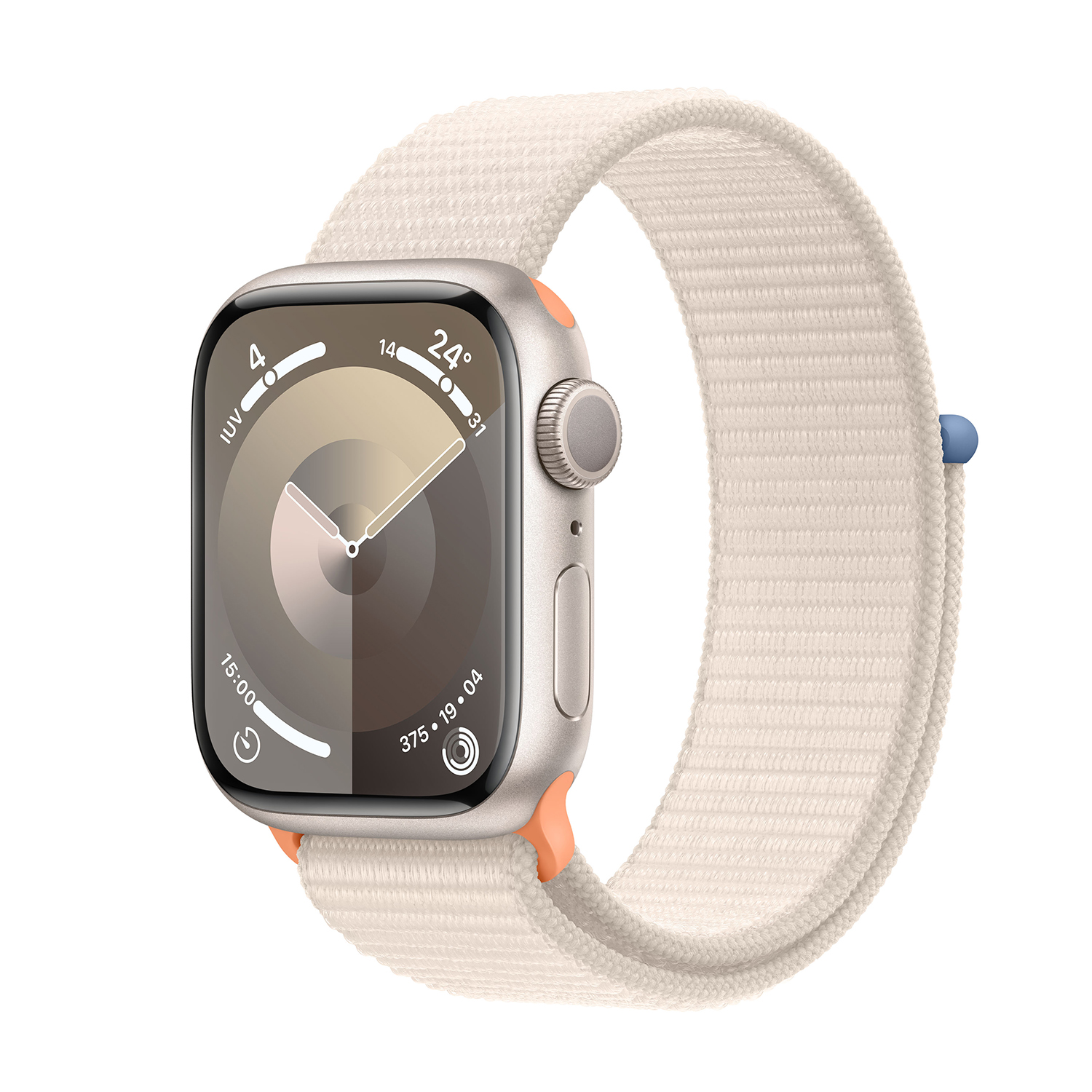 Apple Watch Series 9 Gps, Cassa 41 mm in alluminio galassia con Sport Loop