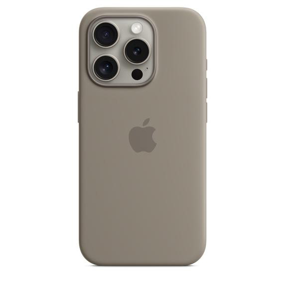APPLE Silikon Pro, Case Backcover, Tonbraun Apple, mit iPhone 15 MagSafe