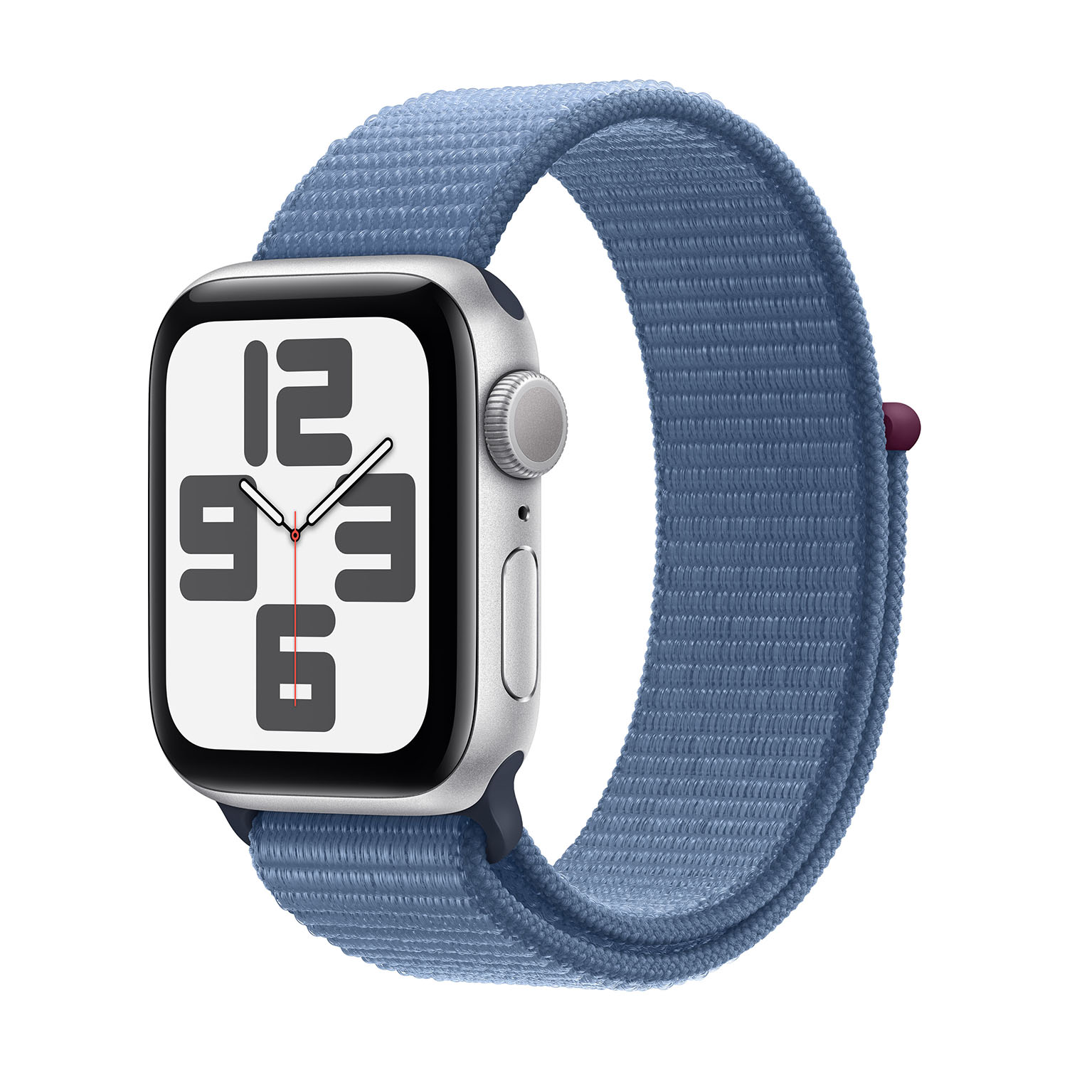 Apple Watch SE Gps, Cassa 40 mm in alluminio argento con Sport Loop blu inverno 2023