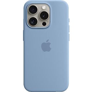 APPLE Silikon Case mit MagSafe Backcover, für Apple iPhone 15 Pro, Winterblau