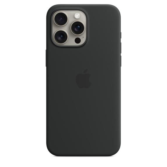 APPLE Silikon 15 Apple, Case MagSafe, Backcover, mit Max, Black Pro iPhone