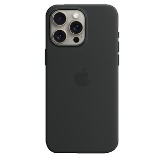 APPLE Silikon Case mit MagSafe Backcover, für Apple iPhone 15 Pro Max, Black