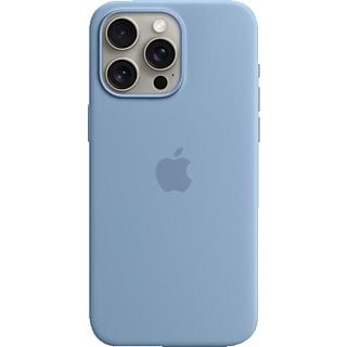 APPLE Silikon Case mit MagSafe Backcover, für Apple iPhone 15 Pro Max, Winterblau