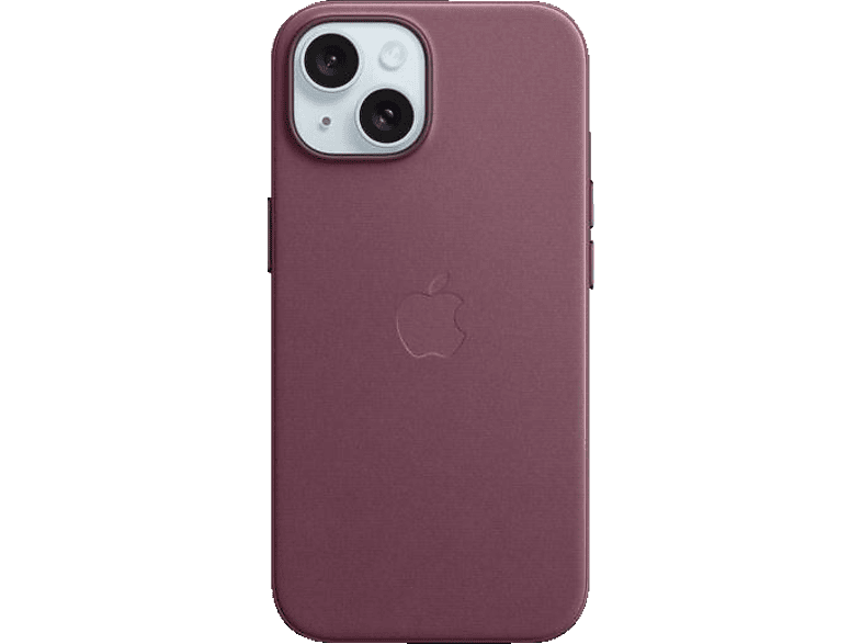 APPLE Feingewebe iPhone 15, Apple, MagSafe, mit Mulberry Backcover, Case