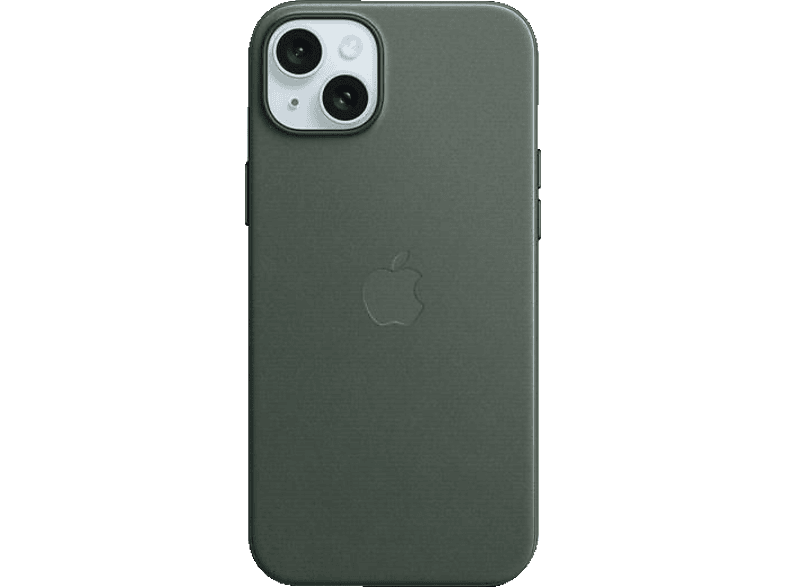 Apple Feingewebe Case mit MagSafe Backcover, für Apple iPhone 15 Plus, Immergrün; Schutzhülle