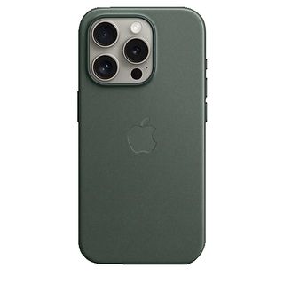 APPLE Feingewebe Case mit MagSafe Backcover, für Apple iPhone 15 Pro, Immergrün