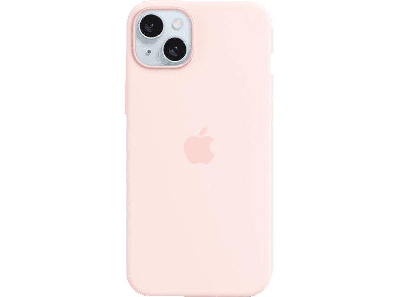 APPLE Silikon Case Plus, iPhone 15 Hellrosa Apple, mit Backcover, MagSafe