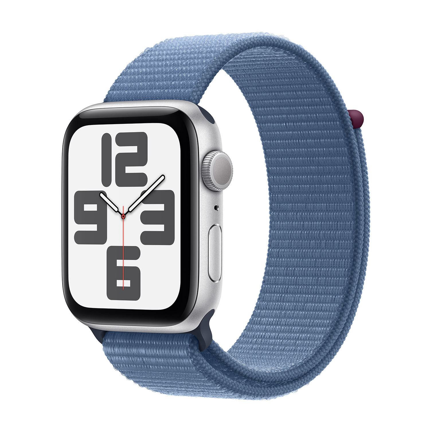 Apple Watch SE Gps, Cassa 44 mm in alluminio argento con Sport Loop blu inverno 2023