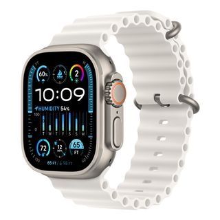 APPLE Ultra 2 (GPS + Cellular, titanio) 49 mm - smartwatch (130-200 mm, fluoroelastomero, titanio naturale/bianco)