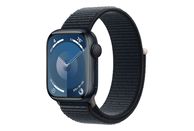 APPLE Watch Series 9 (GPS, Alu) 41 mm - Smartwatch (Réglable en continu, Textile (Carbon Neutral), Minuit/Minuit)