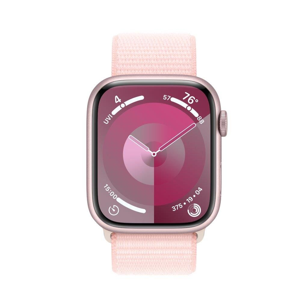 Smartwatch APPLE Watch Series 9 GPS + Cellular Koperta 45mm z aluminium w kolorze różowym z opaską sportową w kolorze jasnoróżowym MRMM3QP/A