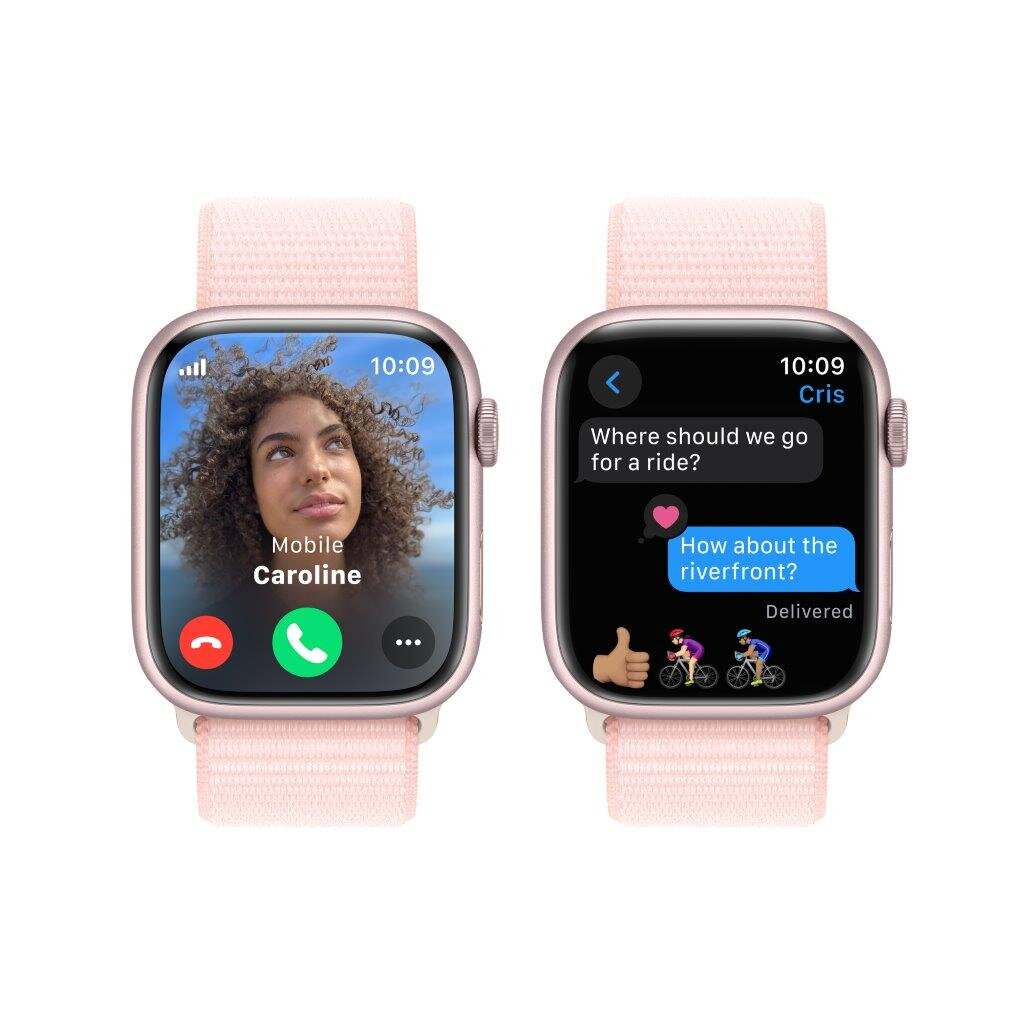 Smartwatch APPLE Watch Series 9 GPS + Cellular Koperta 45mm z aluminium w kolorze różowym z opaską sportową w kolorze jasnoróżowym MRMM3QP/A