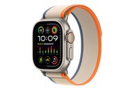 APPLE Ultra 2 (GPS + Cellular, titanio) 49 mm - smartwatch (S/M 130-180 mm, tessuto in nylon (carbon neutral), titanio naturale/arancione/beige)