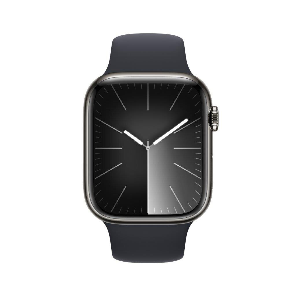 Smartwatch APPLE Watch Series 9 GPS + Cellular Koperta 45mm ze stali nierdzewnej w kolorze mocnego grafitu z paskiem sportowym M/L w kolorze