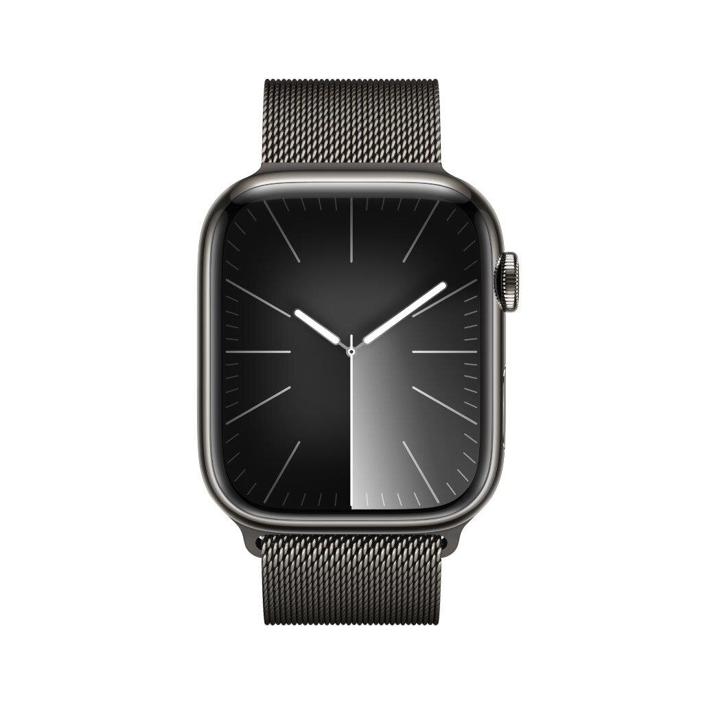 Smartwatch APPLE Watch Series 9 GPS + Cellular Koperta 45mm ze stali nierdzewnej w kolorze mocnego grafitu z bransoletą mediolańską w kolorze mo
