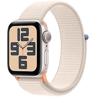 Smartwatch APPLE Watch SE (2 generacji) GPS Koperta 40mm z aluminium w kolorze księżycowej poświaty z opaską sportową w kolorze księżycowej poświa