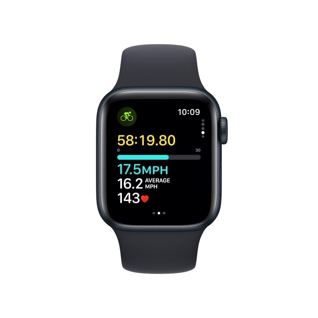 Smartwatch APPLE Watch SE (2 generacji) GPS Koperta 40mm z aluminium w kolorze północy z paskiem sportowym M/L w kolorze północy MR9Y3QP/A