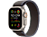 APPLE Ultra 2 (GPS + Cellular, Titan) 49 mm - Smartwatch (S/M 130-180 mm, Nylongewebe (Carbon Neutral), Titan Natur/Blau/Schwarz)
