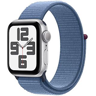 Smartwatch APPLE Watch SE (2 generacji) GPS Koperta 40mm z aluminium w kolorze srebrnym z opaską sportową w kolorze zimowego błękitu MRE33QP/A