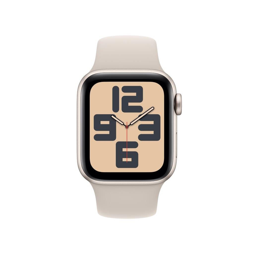 Smartwatch APPLE Watch SE (2 generacji) GPS + Cellular Koperta 40mm z aluminium w kolorze księżycowej poświaty z paskiem sportowym M/L w kolorze ks