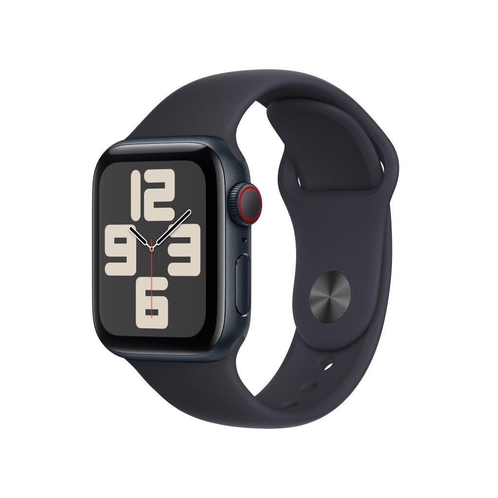 Smartwatch APPLE Watch SE (2 generacji) GPS + Cellular Koperta 40mm z aluminium w kolorze północy z paskiem sportowym S/M w kolorze północy MRG