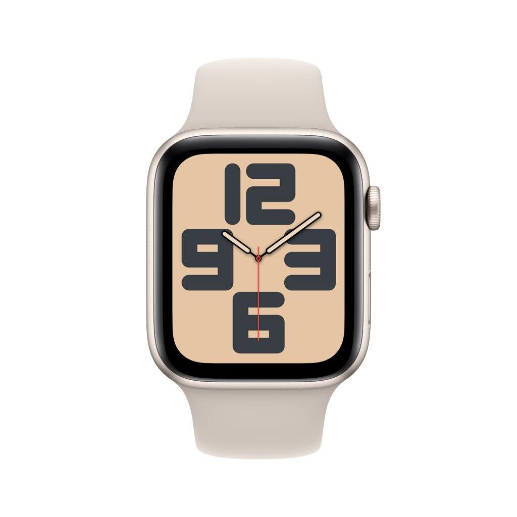 Smartwatch APPLE Watch SE (2 generacji) GPS + Cellular Koperta 44mm z aluminium w kolorze księżycowej poświaty z paskiem sportowym M/L w kolorze ks