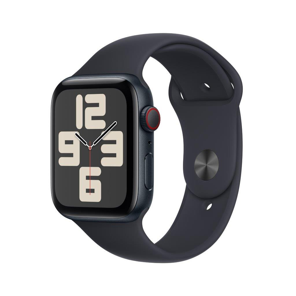 Smartwatch APPLE Watch SE (2 generacji) GPS + Cellular Koperta 44mm z aluminium w kolorze północy z paskiem sportowym S/M w kolorze północy MRH
