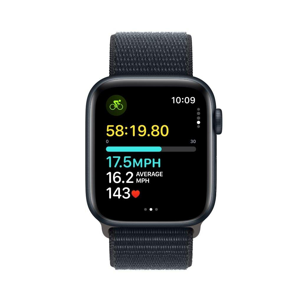 Smartwatch APPLE Watch SE (2 generacji) GPS + Cellular Koperta 44mm z aluminium w kolorze północy z opaską sportową w kolorze północy MRHC3QP/A