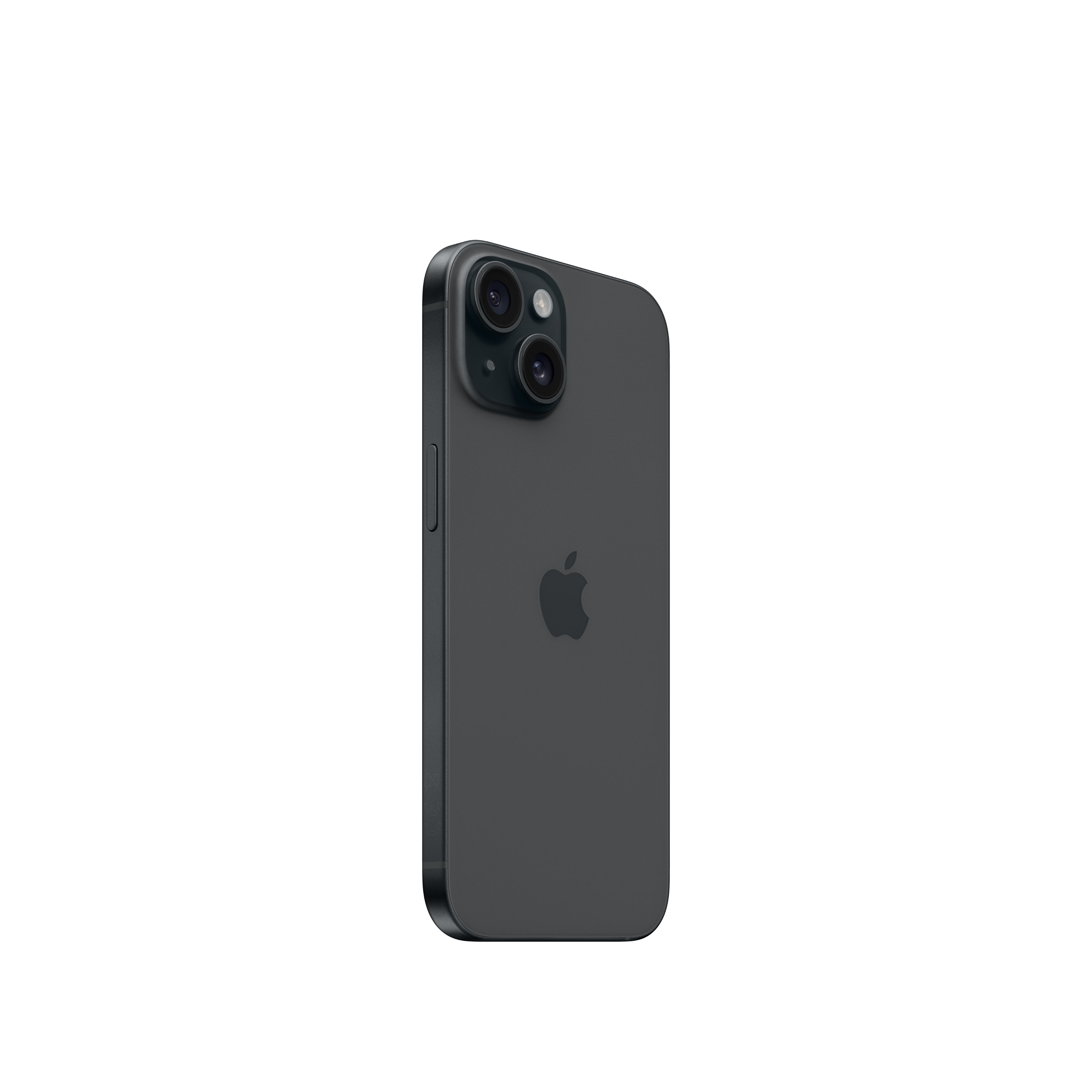 Un iPhone negro se muestra desde atrás, con su protuberancia de la cámara y el logotipo de Apple visibles.