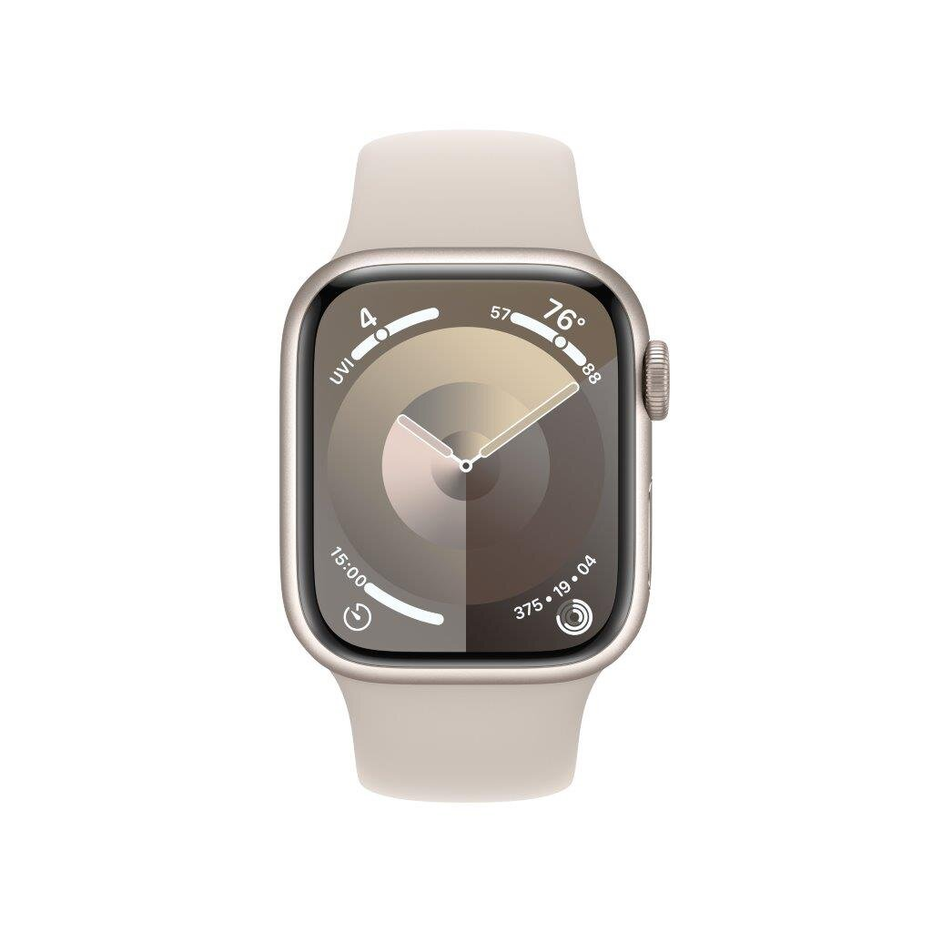 Smartwatch APPLE Watch Series 9 GPS + Cellular Koperta 41mm z aluminium w kolorze księżycowej poświaty z paskiem sportowym S/M w kolorze ks