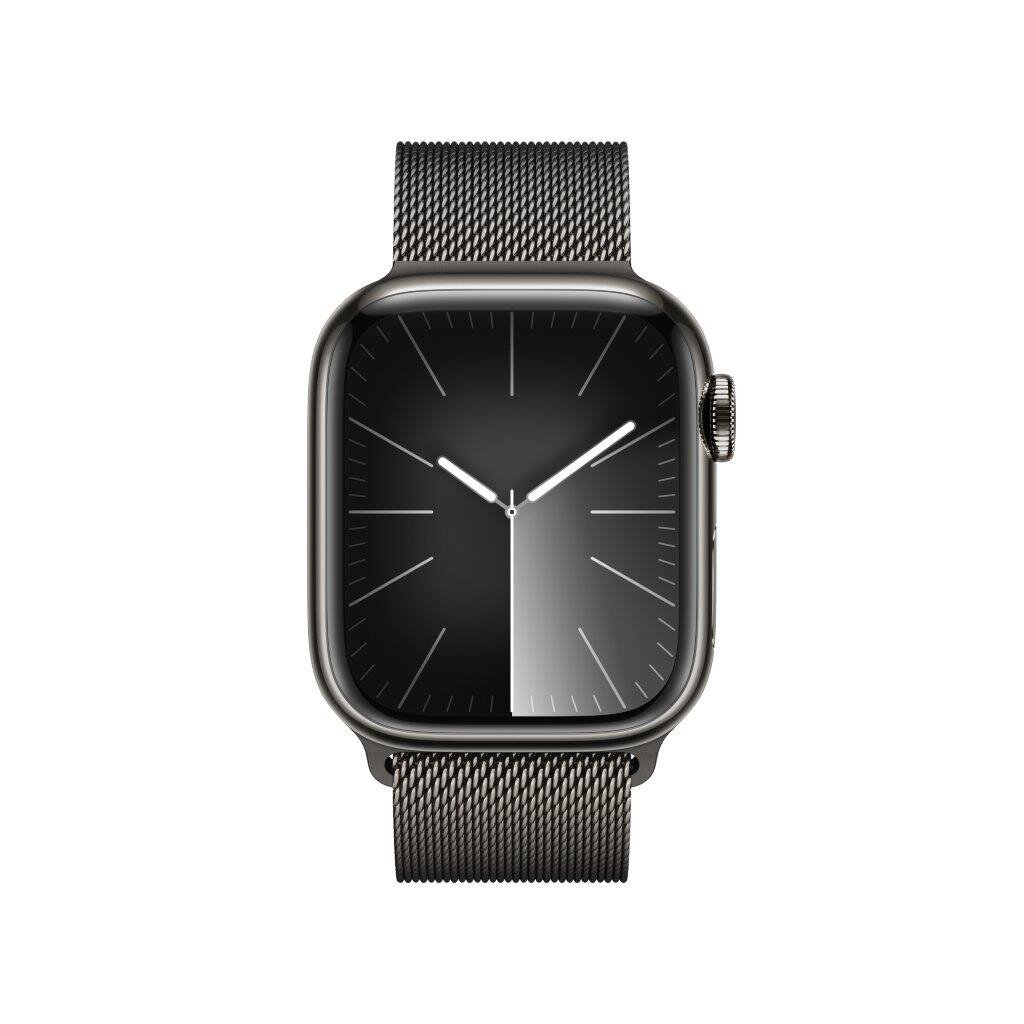 Smartwatch APPLE Watch Series 9 GPS + Cellular Koperta 41mm ze stali nierdzewnej w kolorze mocnego grafitu z bransoletą mediolańską w kolorze mo