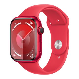 APPLE Watch Series 9 (GPS + Cellular, alluminio) 45 mm - Smartwatch (M/L 160-210 mm, fluoroelastomero, (PRODUCT)RED/(PRODUCT)RED)