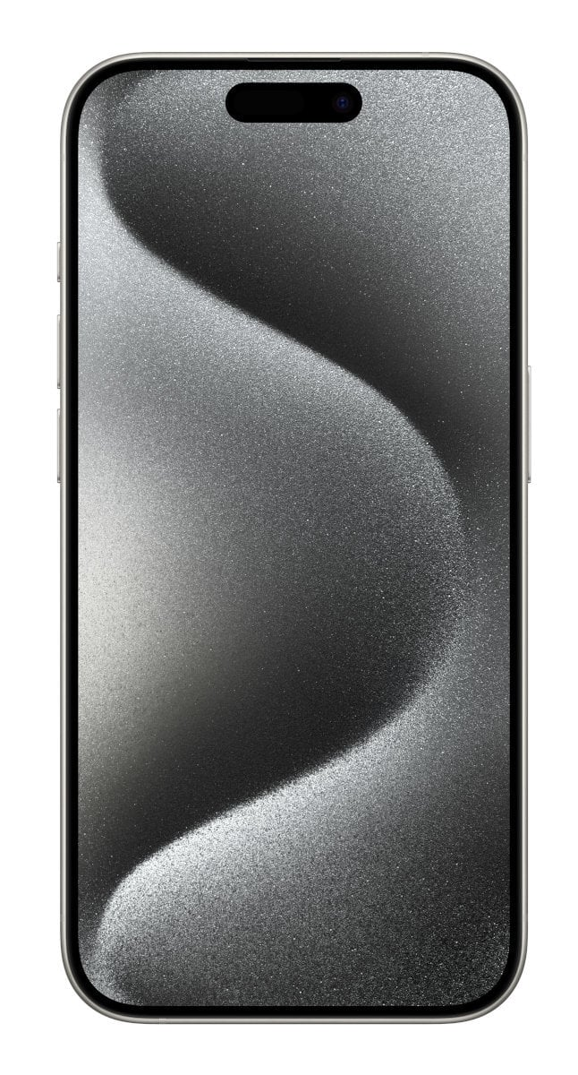 Ekran iPhone z falistym, teksturowanym, srebrnym i ciemnoszarym wzorem.