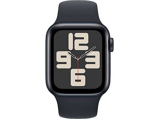 APPLE Watch SE (GPS) 40 mm - Smartwatch (M/L 150-200 mm, Fluoroélastomère, Minuit/Minuit)