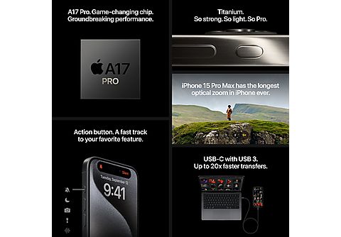 APPLE iPhone 15 Pro 128 GB White Titanium (MTUW3ZD/A)