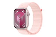 APPLE Watch Series 9 (GPS, alluminio) 45 mm - Smartwatch (regolazione continua, tessuto (carbon neutral), rosé/rosa chiaro)