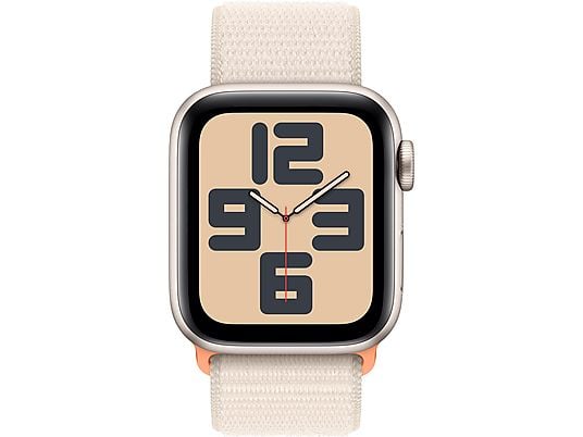 APPLE Watch SE (GPS) 40 mm - Smartwatch (Réglable en continu, Textile (Carbon Neutral), Étoile polaire/Étoile polaire)