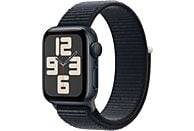 APPLE Watch SE (GPS) 40 mm - Smartwatch (Réglable en continu, Textile (Carbon Neutral), Minuit/Minuit)