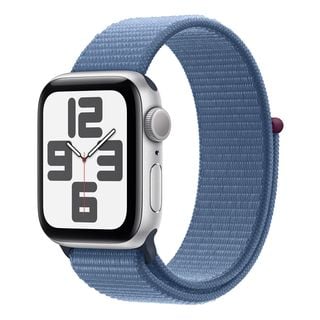 APPLE Watch SE (GPS) 40 mm - Smartwatch (Regolazione continua, tessuto (Carbon Neutral), Silver/Winter Blue)