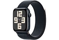 APPLE Watch SE (GPS) 44 mm - Smartwatch (Réglable en continu, Textile (Carbon Neutral), Minuit/Minuit)