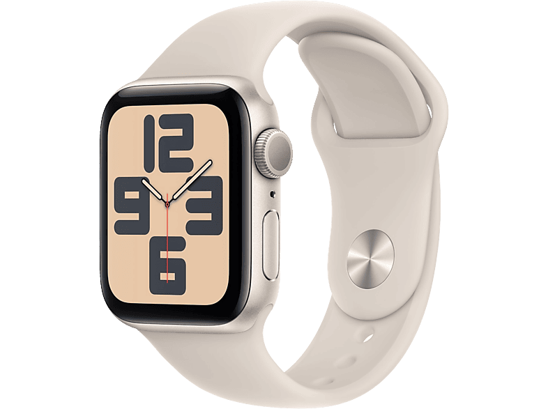 Apple Watch Se GPs 40 Mm Boîtier Aluminium Starlight Bracelet Sport Band Starlight - M/l (mr9v3qf/a)