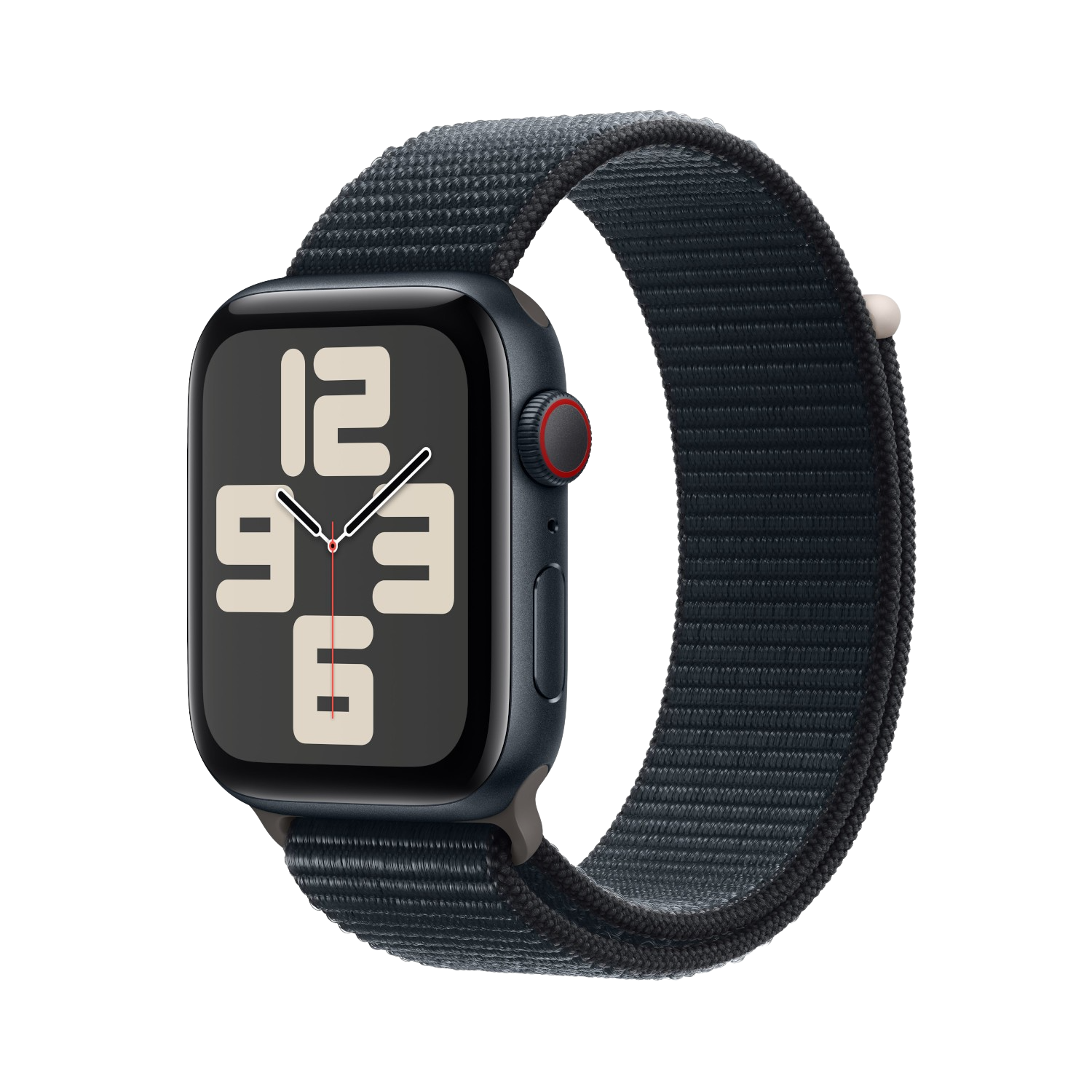 APPLE Watch SE GPS + Cellular 44 mm Midnight Aluminium kast, Midnight Sport Loop (MRHC3QF/A)