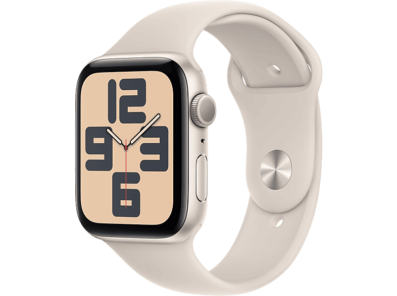 Apple Watch Se GPs 44 Mm Starlight Aluminium Kast Sport Band - M/l (mre53qf/a)