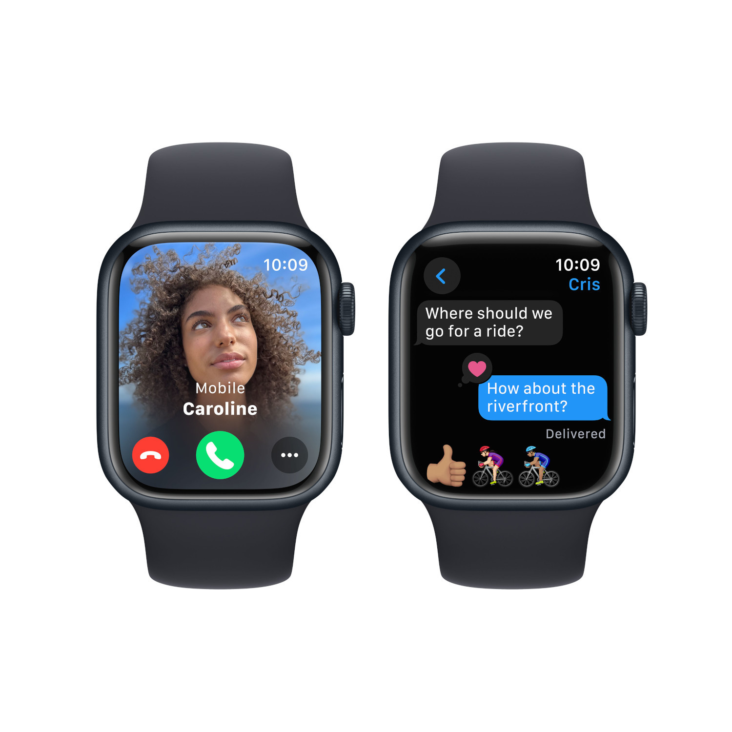 APPLE Watch Series 9 GPS 41mm Boîtier aluminium Midnight, Bracelet Sport Midnight - M/L (MR8X3QF/A)