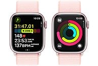 APPLE Watch Series 9 GPS 41mm Boîtier aluminium Light Pink, Bracelet Sport Loop Light Pink (MR953QF/A)