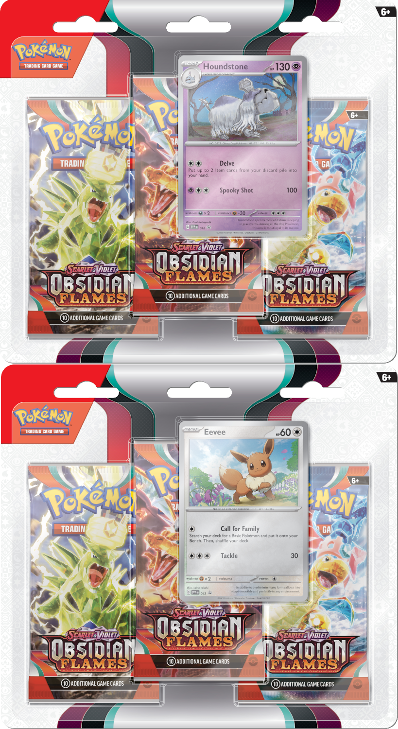 3 Booster Scarlet et Violet: Obsidian Flames (Blister) UK