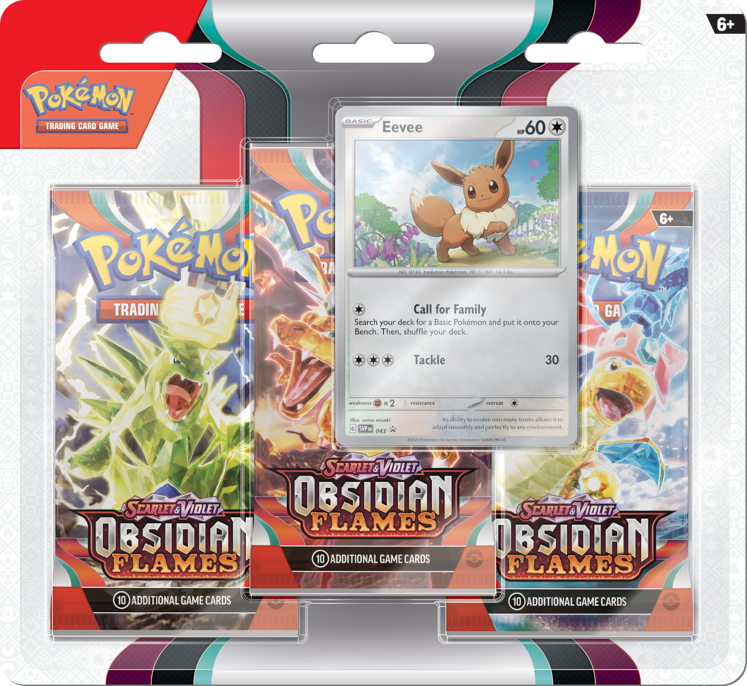 3 Booster Scarlet et Violet: Obsidian Flames (Blister) UK